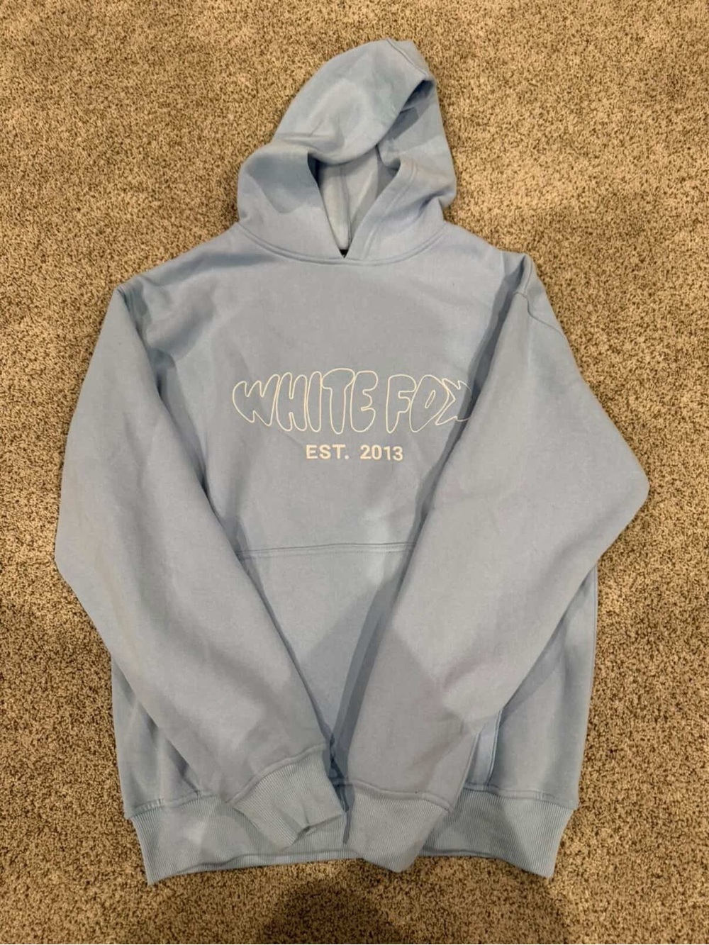 White Fox Est. 2013 Oversized Hoodie Light Blue XS/S